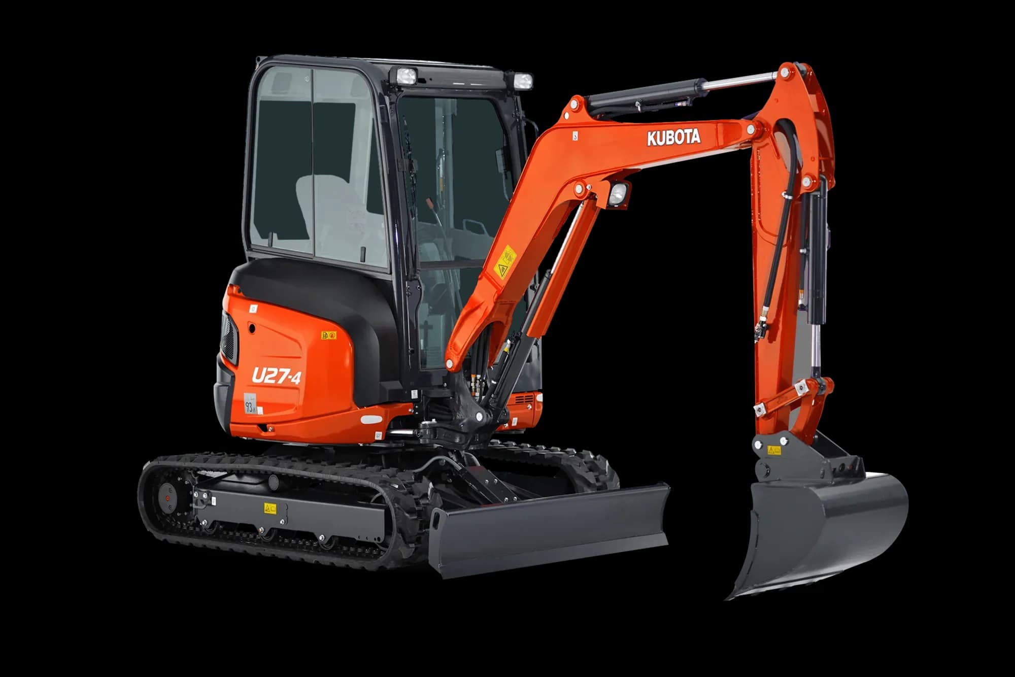 Kubota U27-4 2.5 tonne compact excavator available for hire in North Canterbury, New Zealand